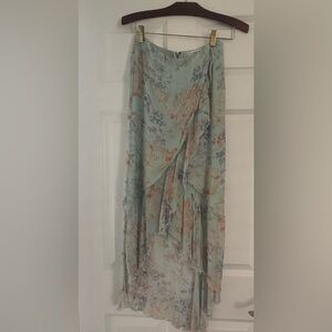 Alice and Olivia Floral Asymmetrical Skirt